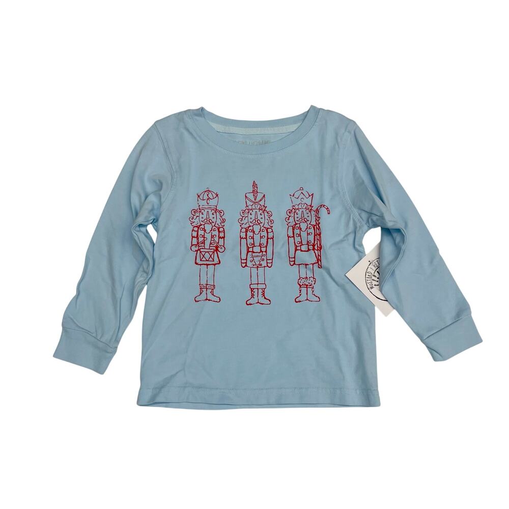 NWT Mustard & Ketchup Kids XXS (2T) Blue Nutcracker Tee